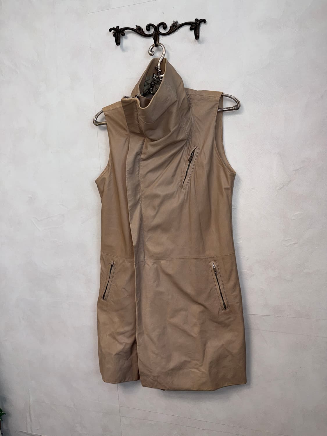 Rick Owens lamb skin high neck vest 상품이미지4