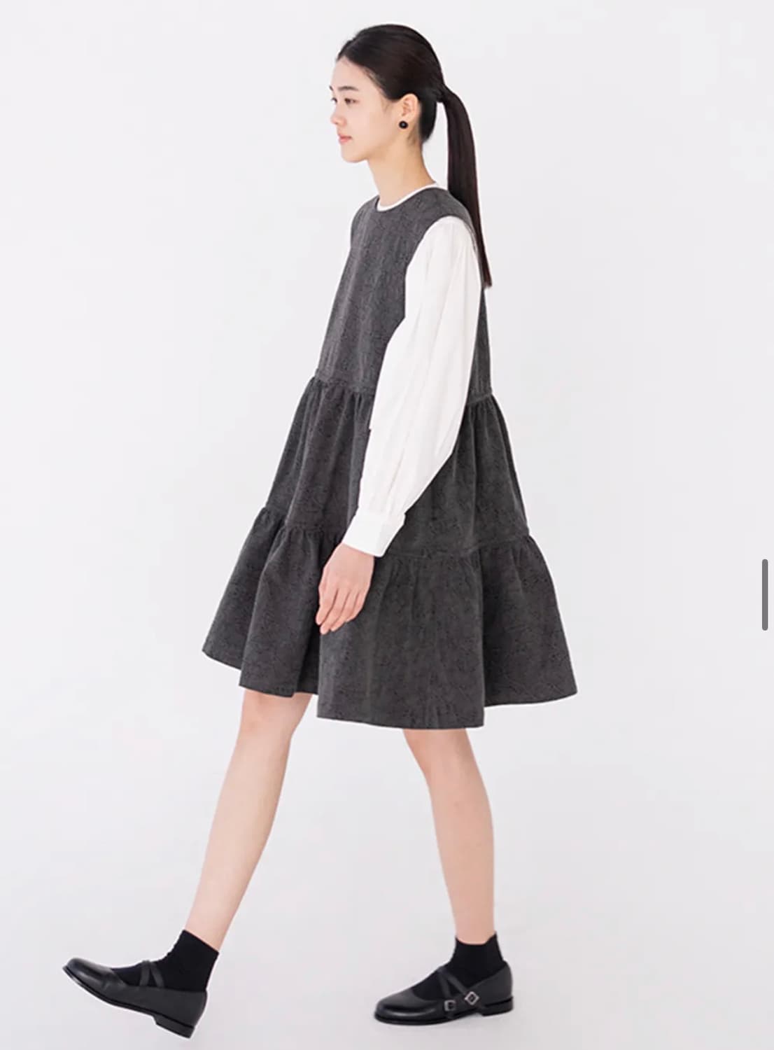 leaf short dress (gray) 상품이미지4