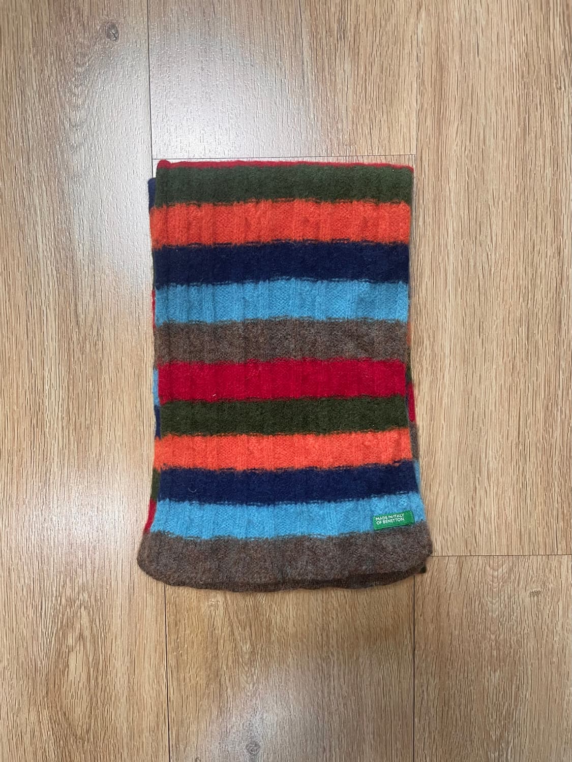 택포) 90s Made Italy 빈티지 베네통 스트라이프 머플러 목도리 상품이미지1