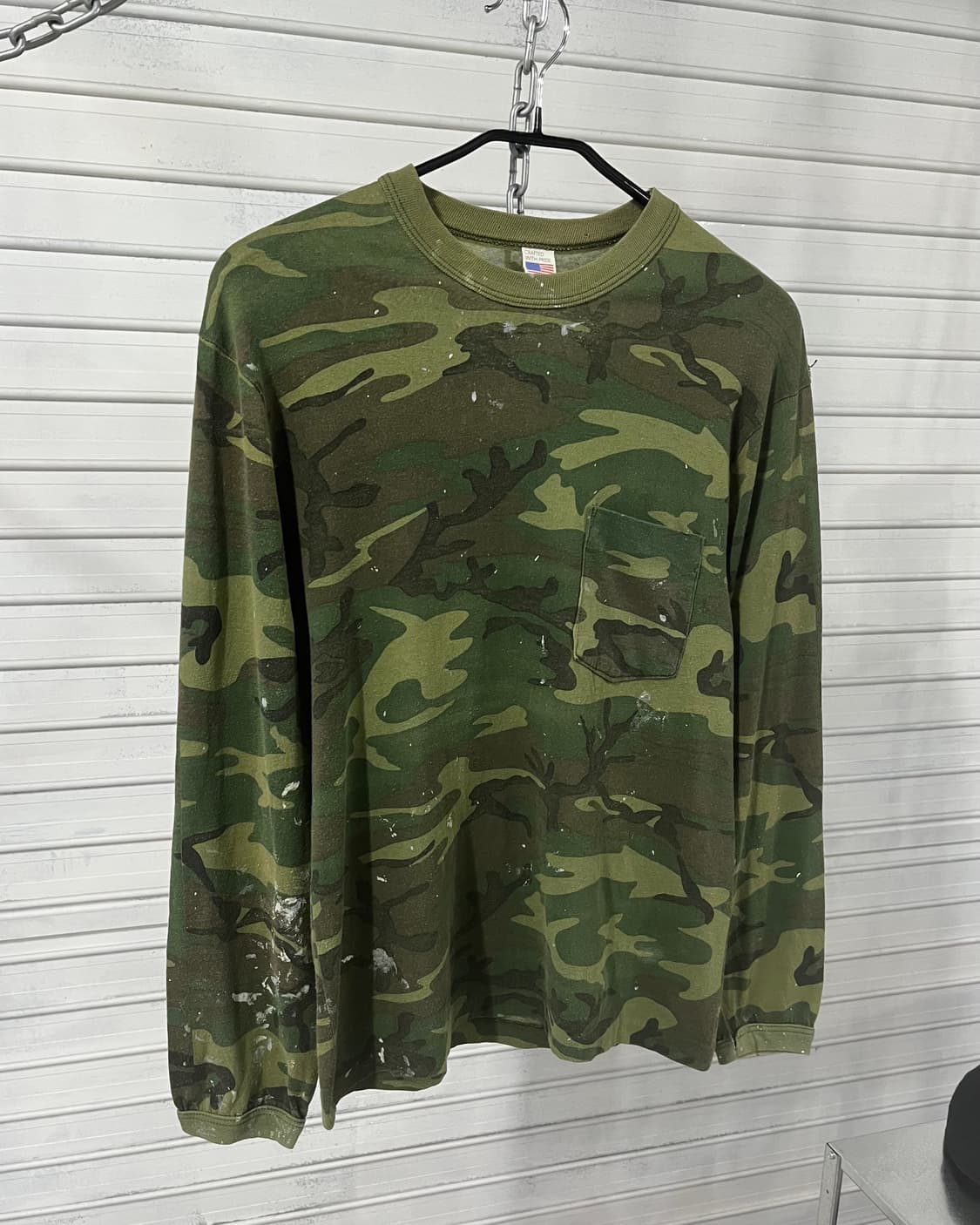 80s Woodland camo long slv (USA made) 상품이미지2