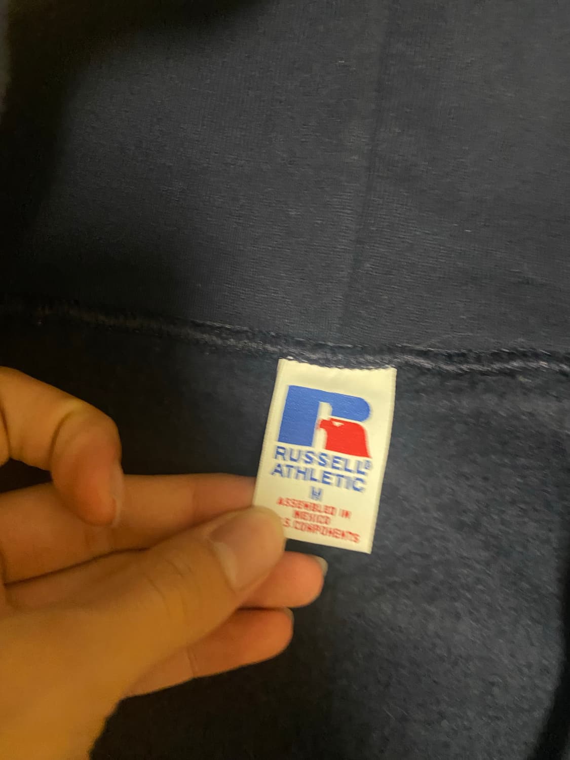 90s 러셀 에슬레틱 후드집업 네이비 상품이미지7