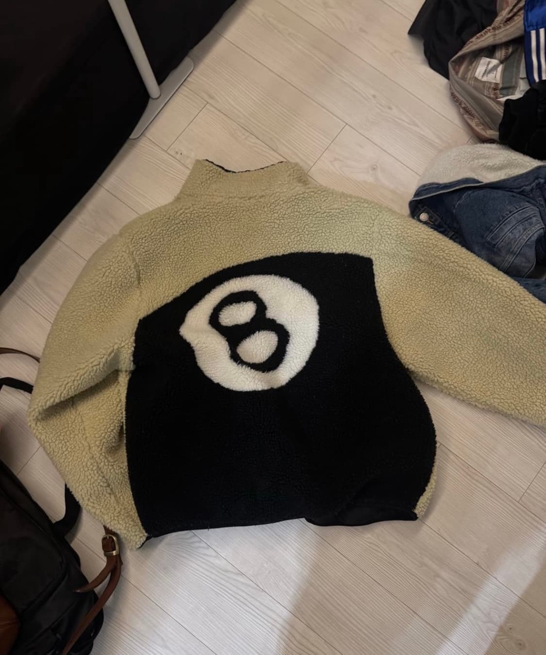 스투시 8볼 쉐르파 자켓 내추럴 판매합니다 상품이미지1