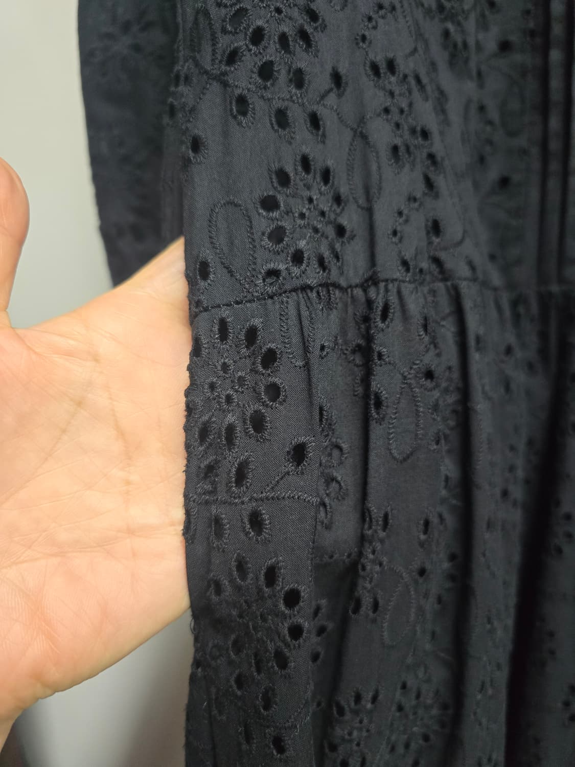 칼라거펠트 레이스 펀칭 롱 원피스 66 상품이미지4