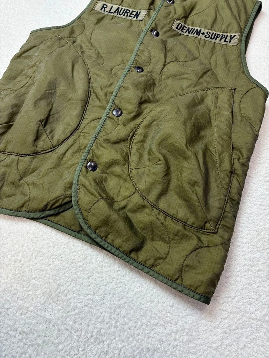 데님앤서플라이 00's 립스탑 성조기 퀼티드 베스트 PN5833 상품이미지6