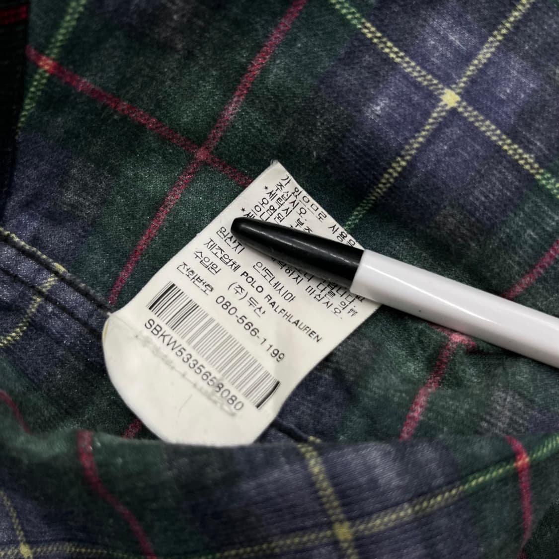 폴로 랄프로렌 레몬포니 크리스마스 체크 코듀로이 셔츠 L 상품이미지6