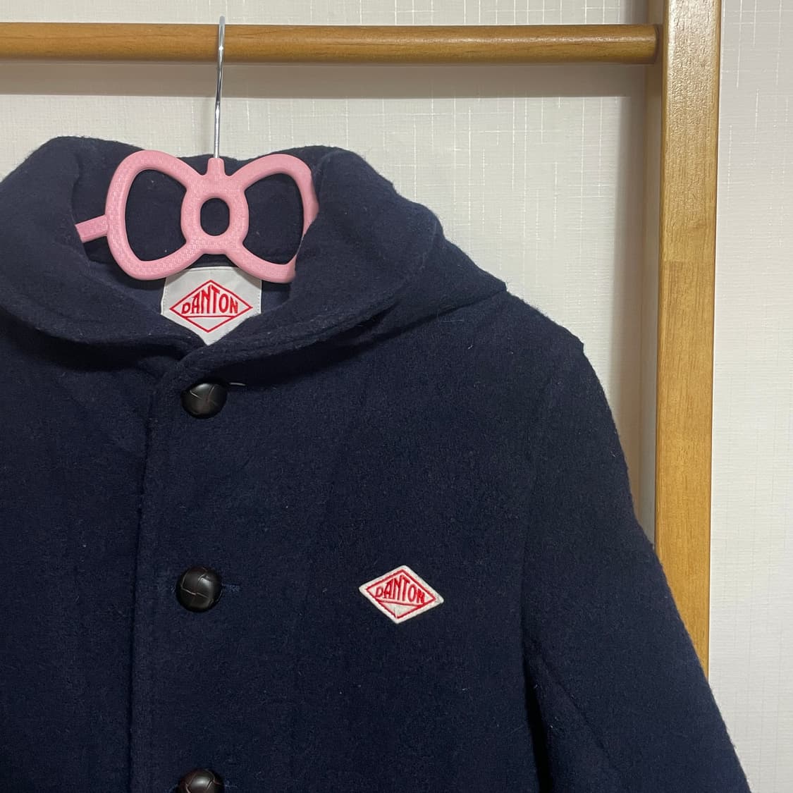 단톤 36사이즈 진네이비 후드 코트(후드탈부착가능) 상품이미지3