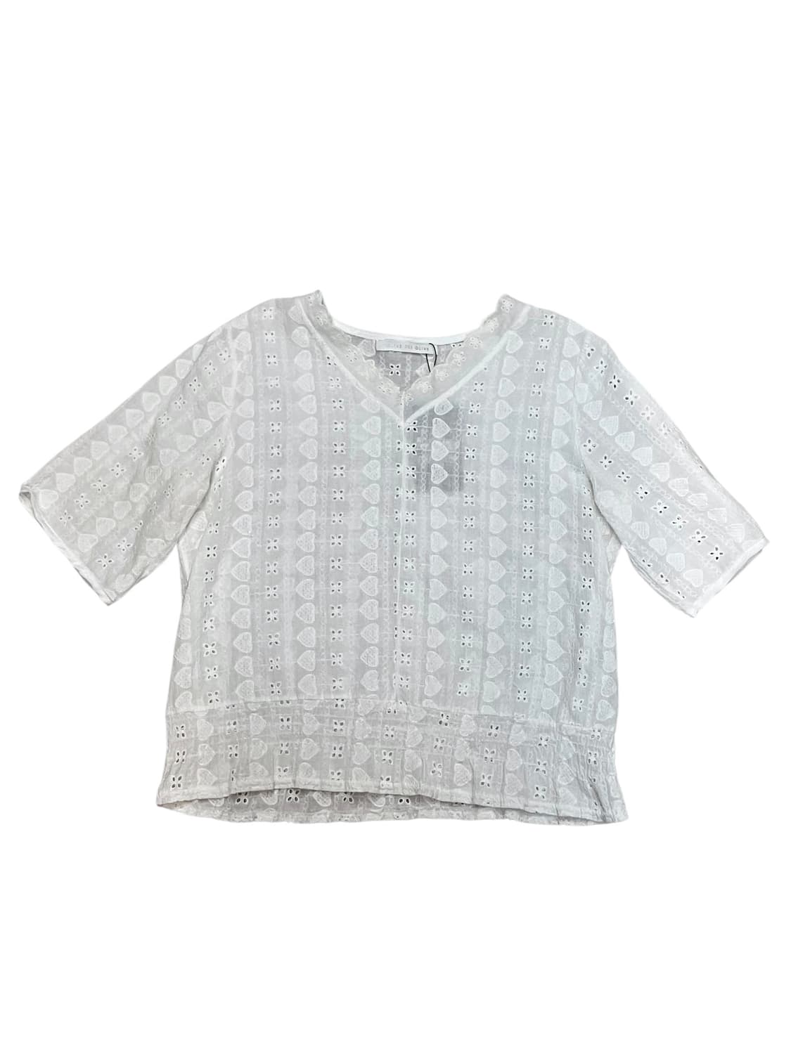 빈티지 레이스 코튼 반팔 티셔츠#csz4096 상품이미지3