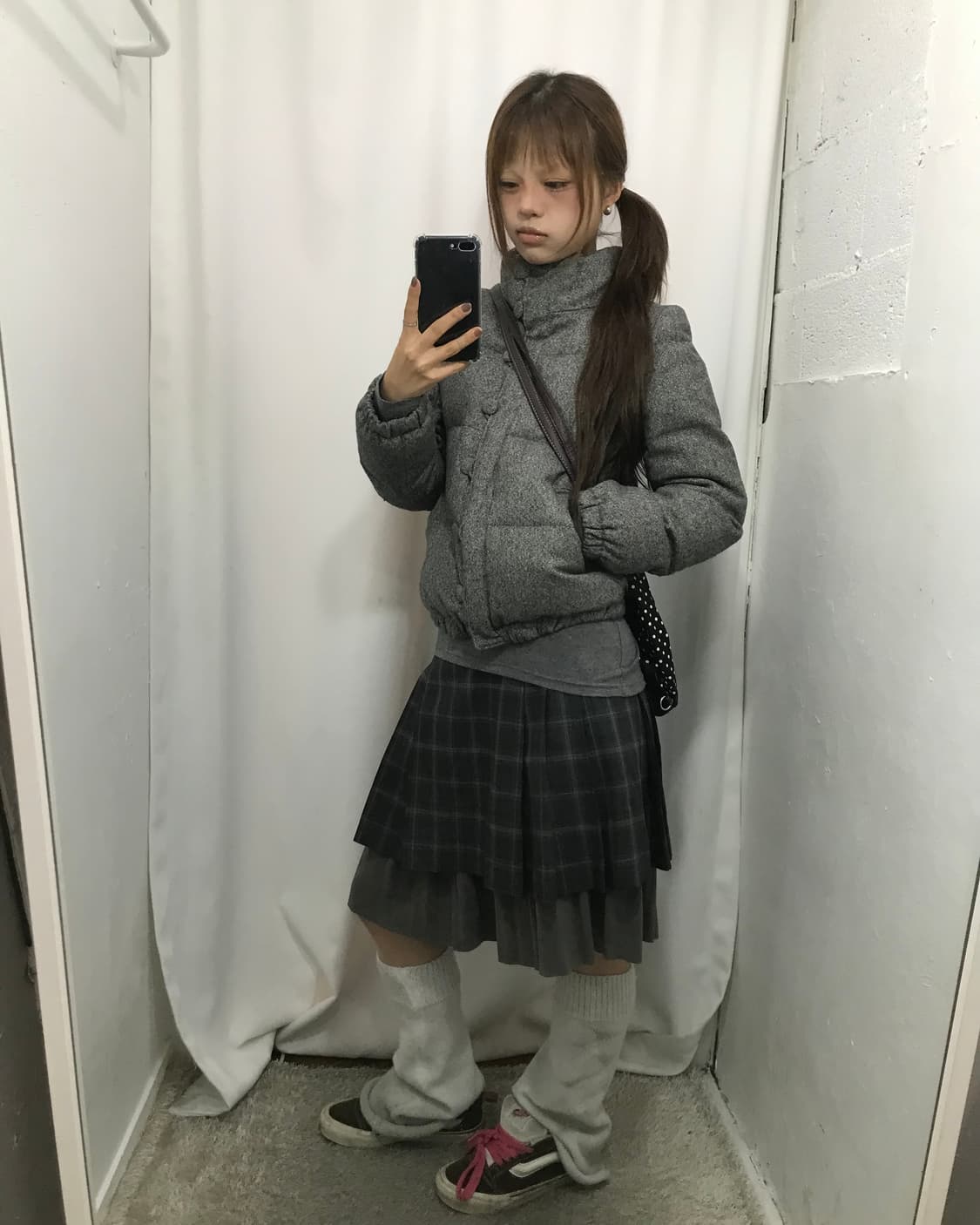 🐰단추 포인트 그레이 패딩 🐰 상품이미지3