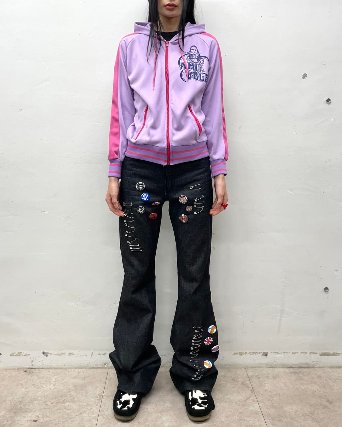 Devil Girl Purple Hoodie Zip-Up 상품이미지4