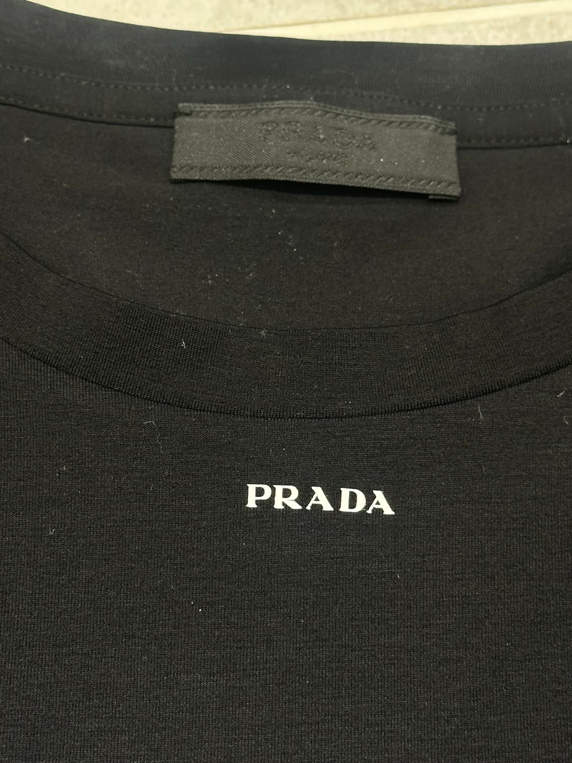 프라다 스트레치 미니 로고 반팔티셔츠 상품이미지2