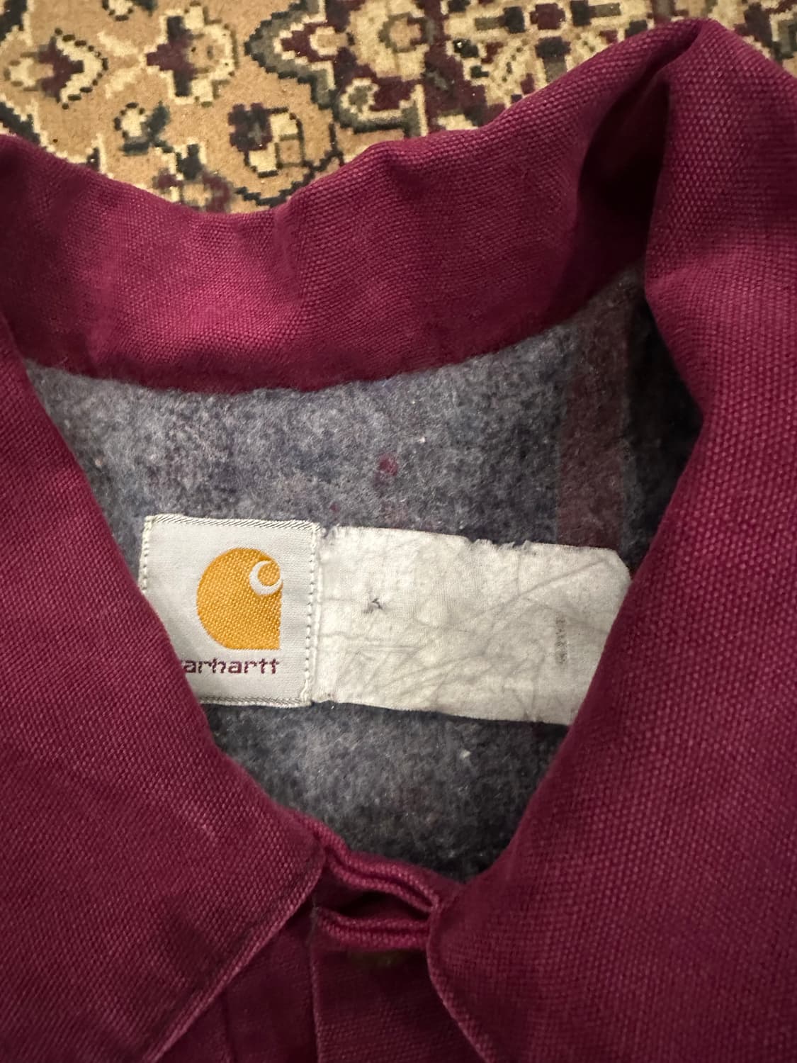2XL)칼하트 블랭킷 라이너 버건디 자켓 상품이미지3