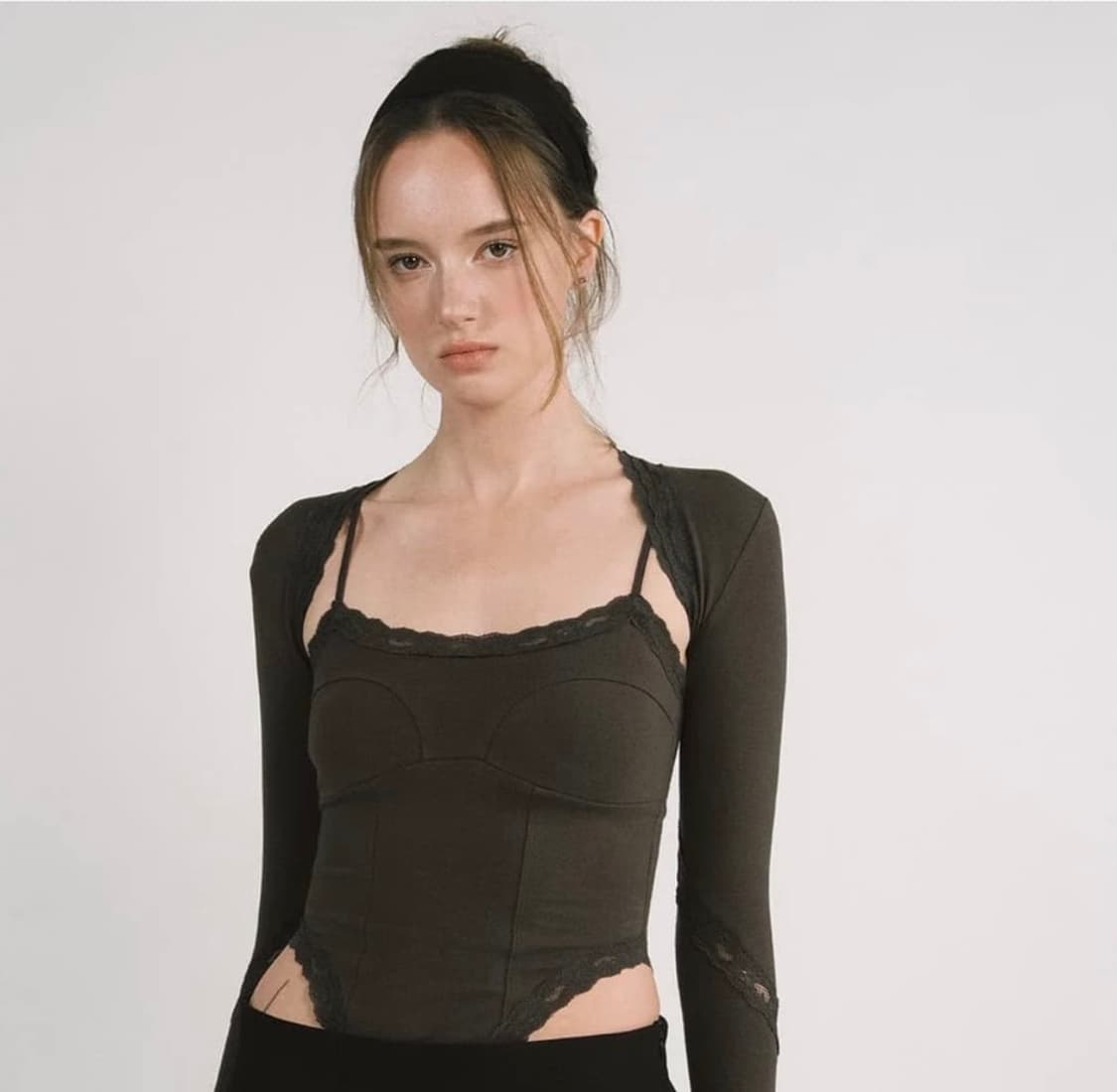 반택포) 쓰리타임즈 에블린 레이스 탑 evelyn lace top 상품이미지1