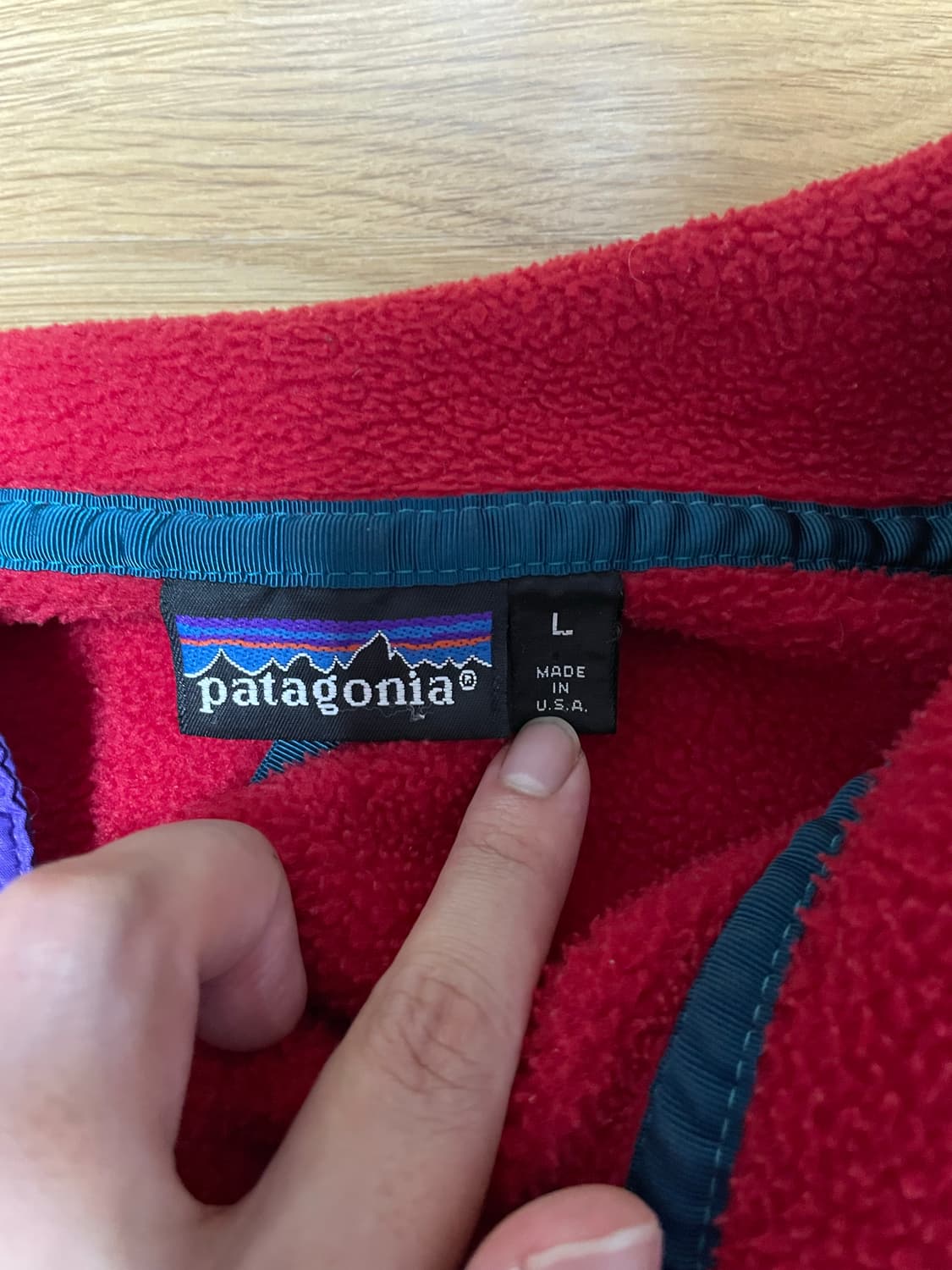파타고니아 신칠라 made in usa 빈티지 레드 80s 90s 후리스 상품이미지2