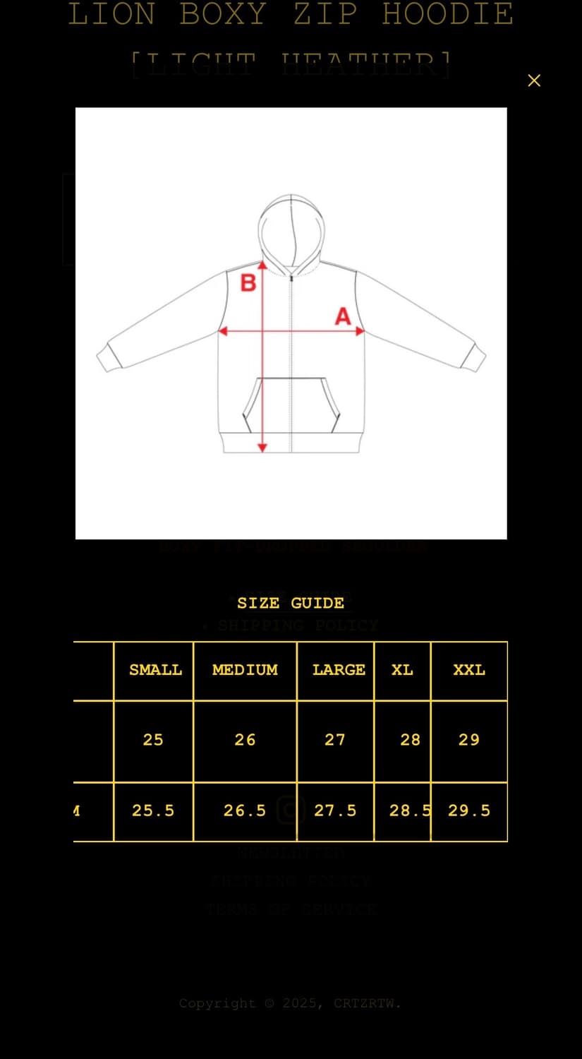 corteiz 코르테이즈 후드집업 M 상품이미지4