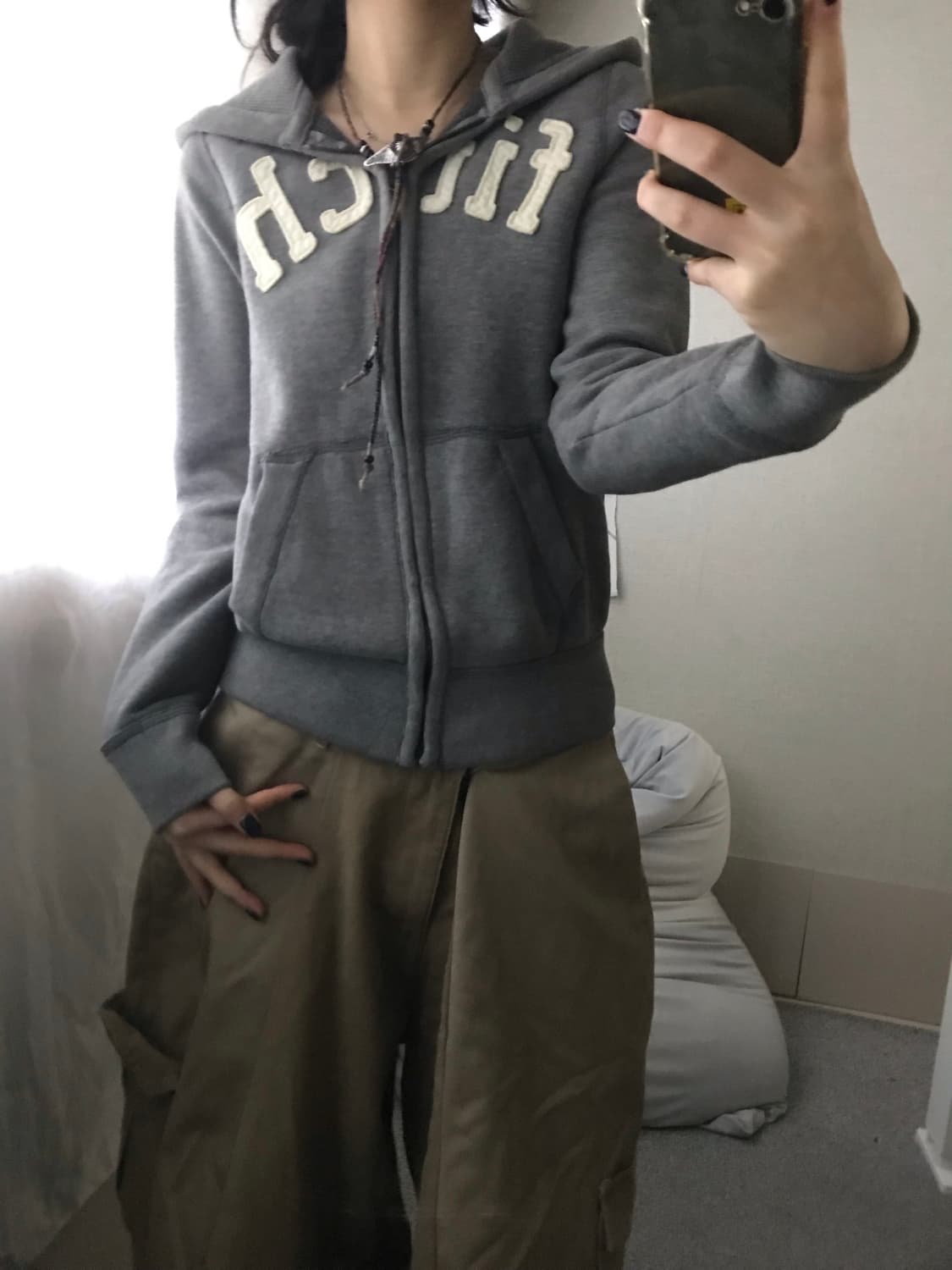 아베크롬비 그레이 후드집업 상품이미지5