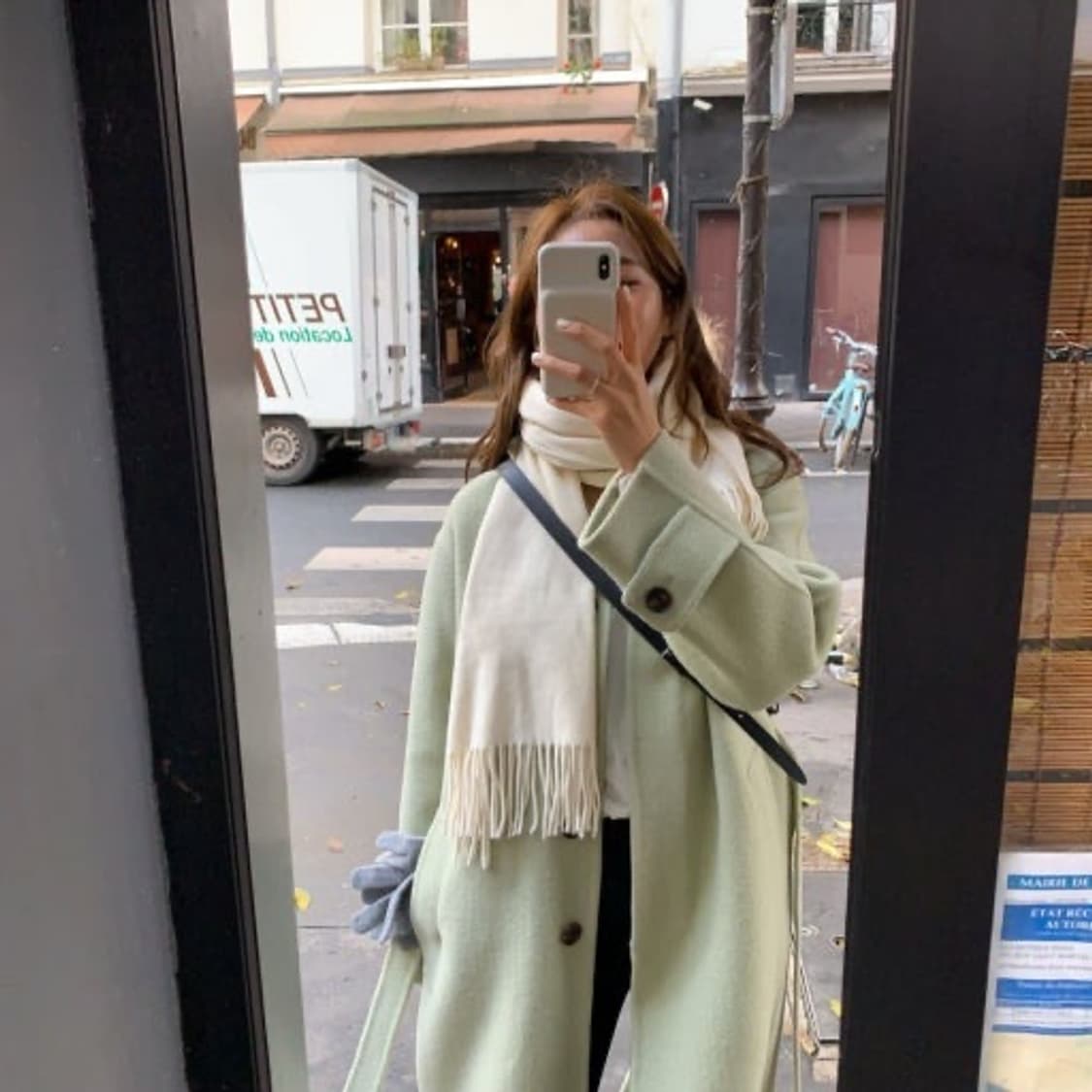 원로그 메론 핸드메이드 롱 코트 상품이미지2