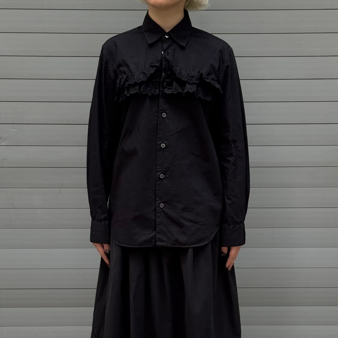 Ruffle Black Shirt  상품이미지8