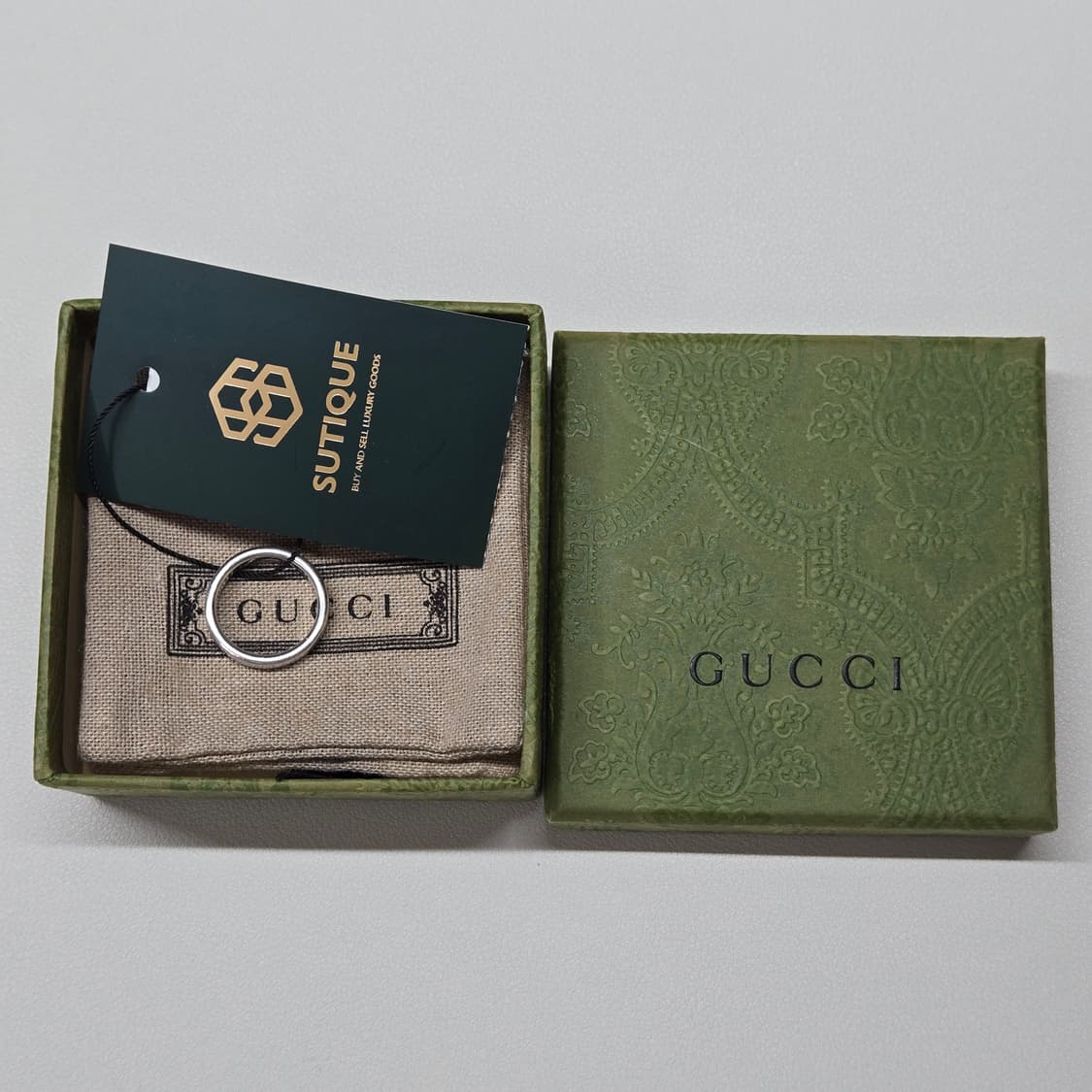 구찌 다이애그널 인터로킹 G 씬 반지(13호) 상품이미지1