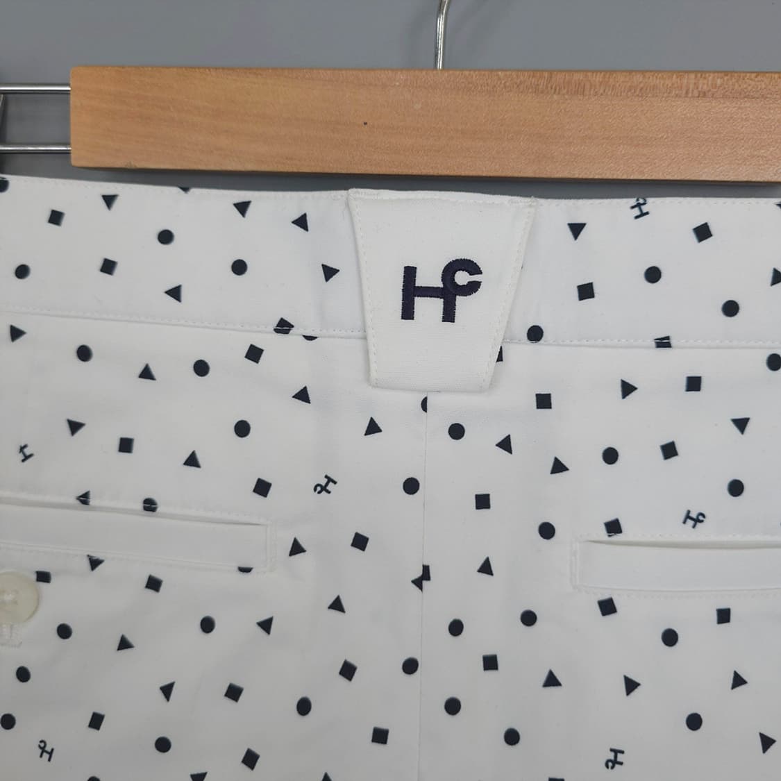 힐크릭 Heal Creek 남성 골프 팬츠 도트 패턴 화이트 31 상품이미지6