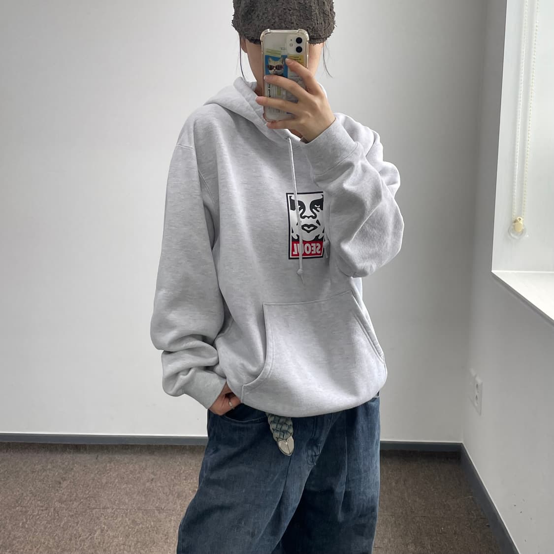 Obey 오베이 서울 멜란지 후드티 상품이미지2