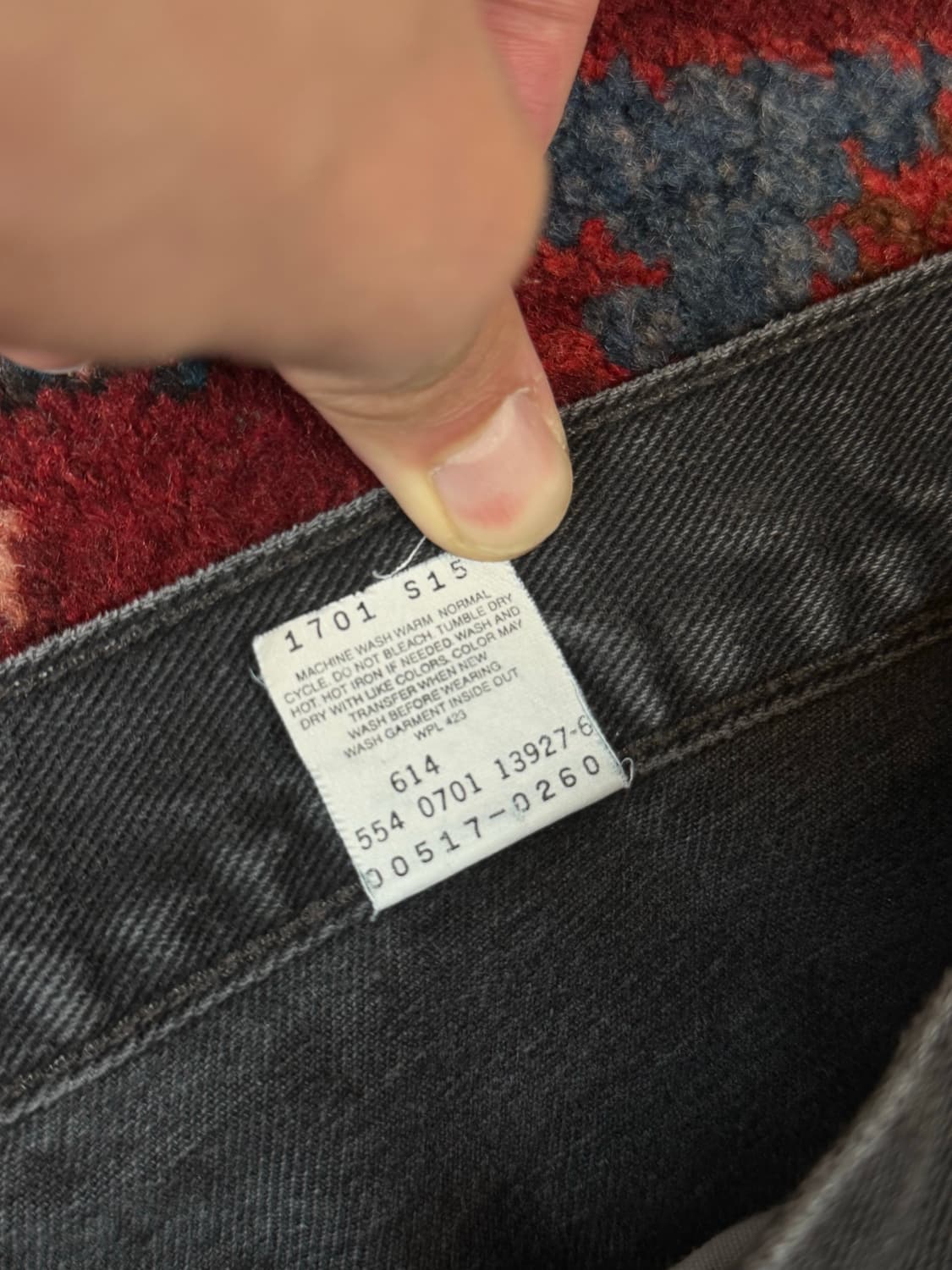 90's USA Made 빈티지 리바이스 517 블랙 부츠컷 상품이미지10