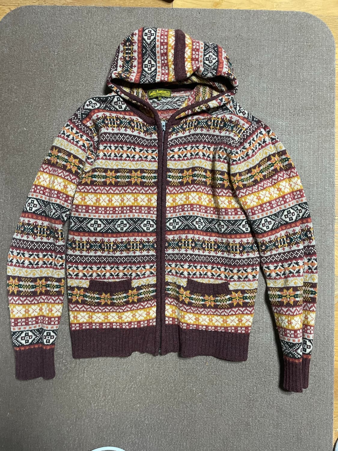 빈티지 니트 후드집업 상품이미지1