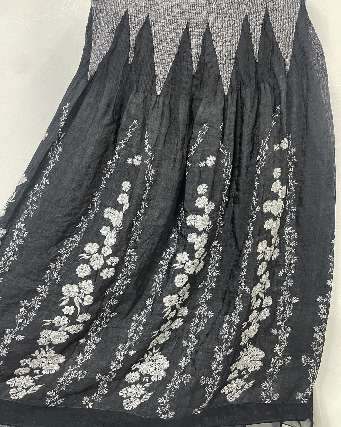 black flower pattern longskirt 상품이미지3