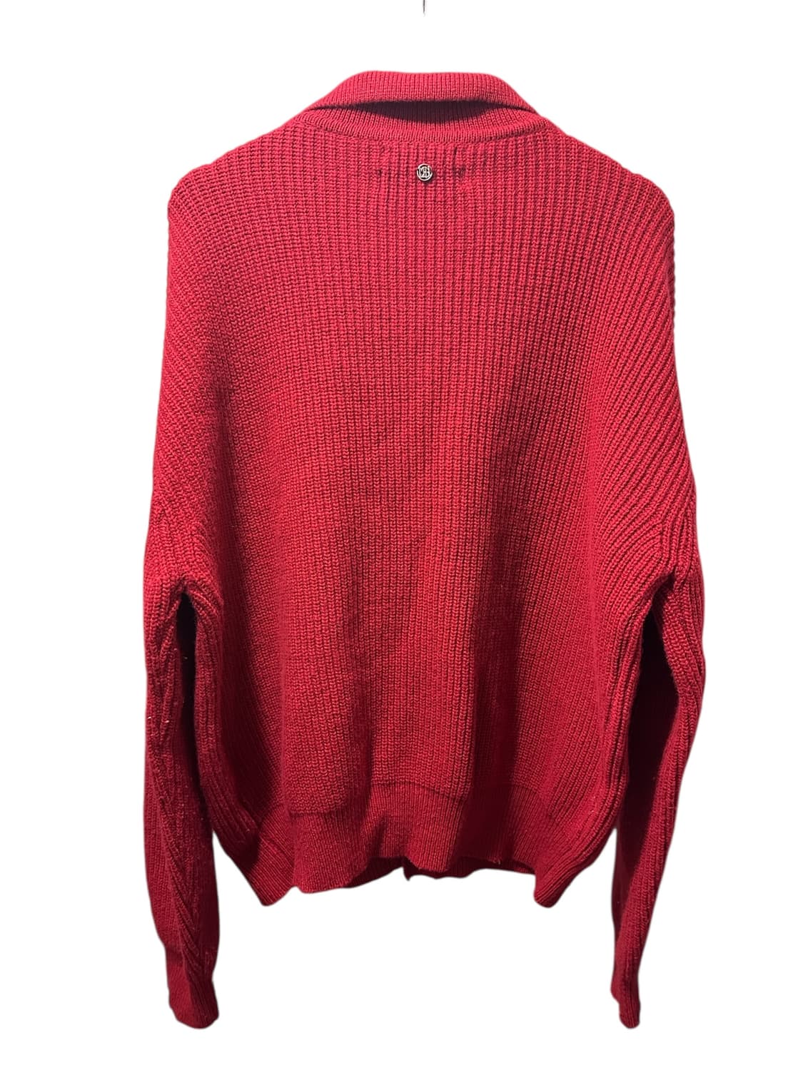 인세인개러지x문선 엘보우 아가일 홀 가디건 L 상품이미지2