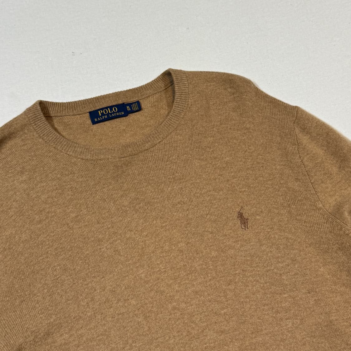 XL) 폴로 랄프로렌 메리노울 라운드넥 니트 브라운 상품이미지4