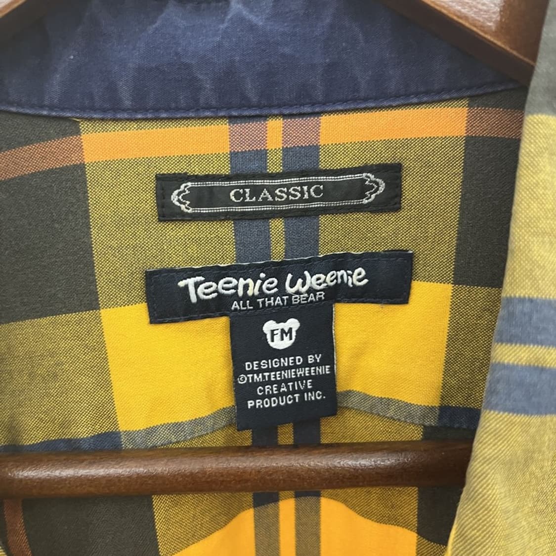 티니위니 컨트리 빈티지 슬림 머스타드 플란넬체크 셔츠 85 C10703 상품이미지5