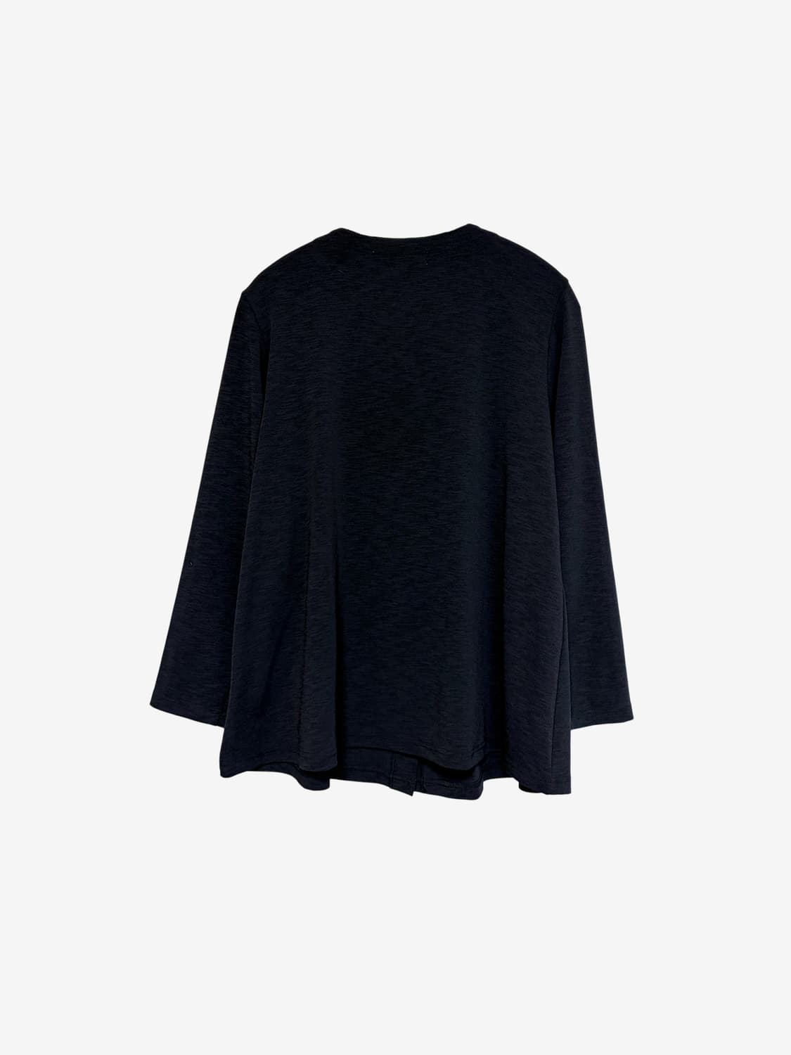 Round Neck Soft Cardigan - Black 상품이미지7