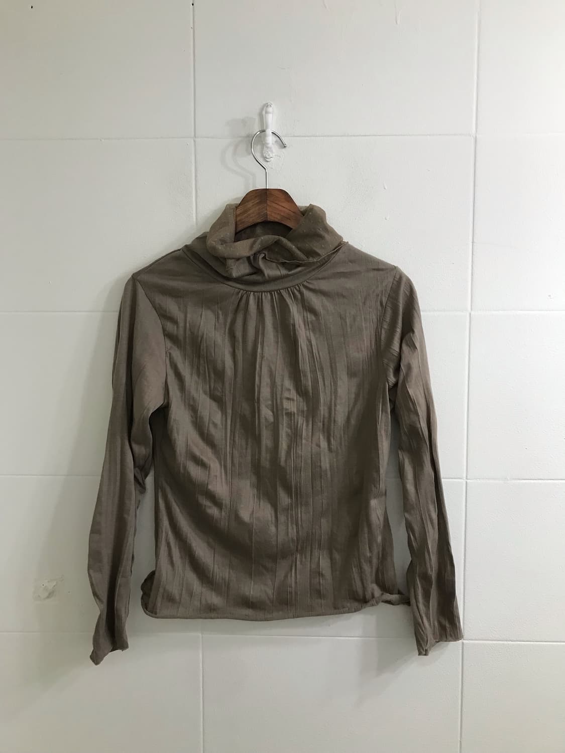 사와코 니혼진 무스탕 떡볶이 코트 베이지 코디세트 상품이미지6