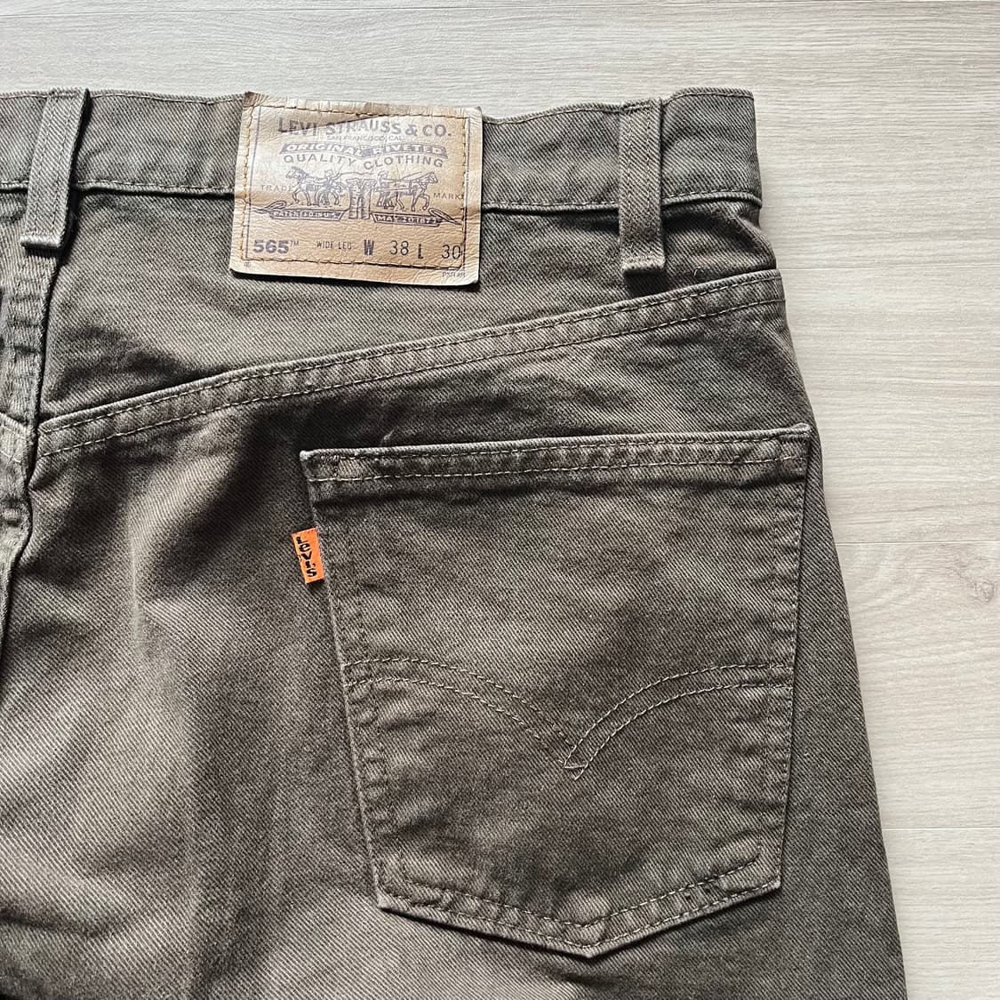 [38X30] 90s 빈티지 리바이스 565 브라운 made in usa 상품이미지5