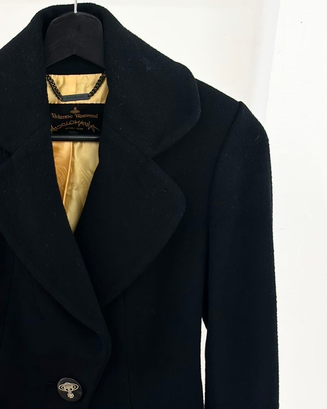비비안 웨스트우드 앵글로매니아 블랙 2b 울 코트  상품이미지3