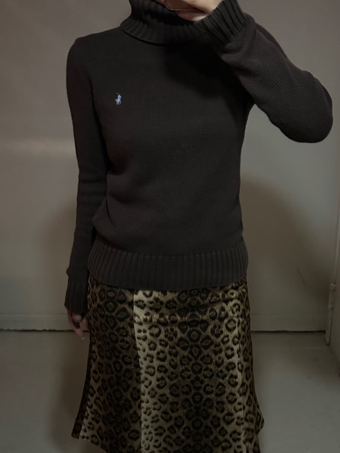 폴로 랄프로렌 브라운 케이블 니트 터틀넥 상품이미지4