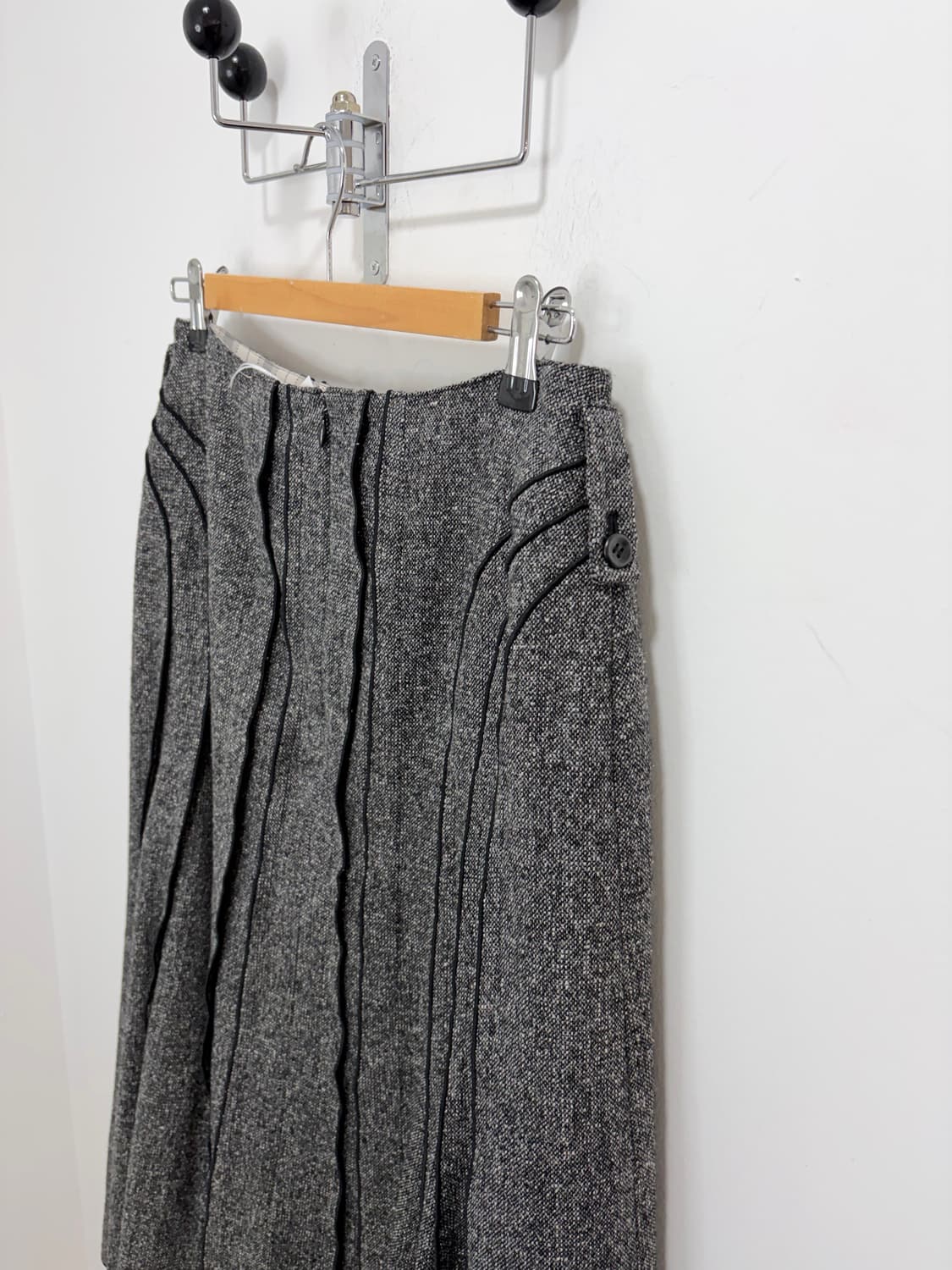 사선 울 스커트 치마 상품이미지8