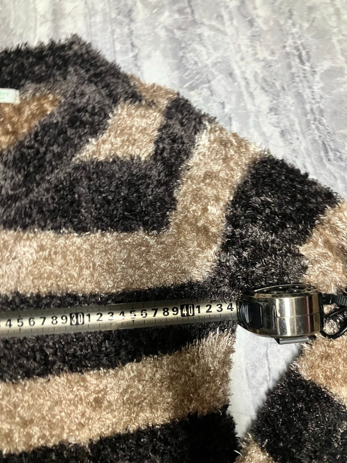 일본빈티지 Persodea 핀터깔y2k 라떼갸루초코대대장 스트라이프니트 상품이미지3