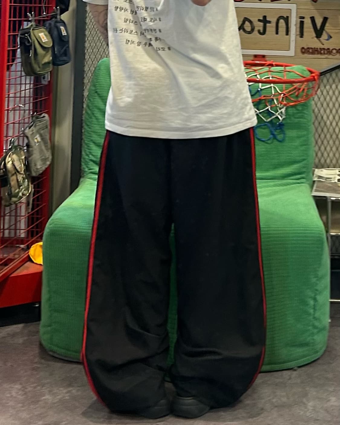 Adidas black & red track pants 상품이미지3