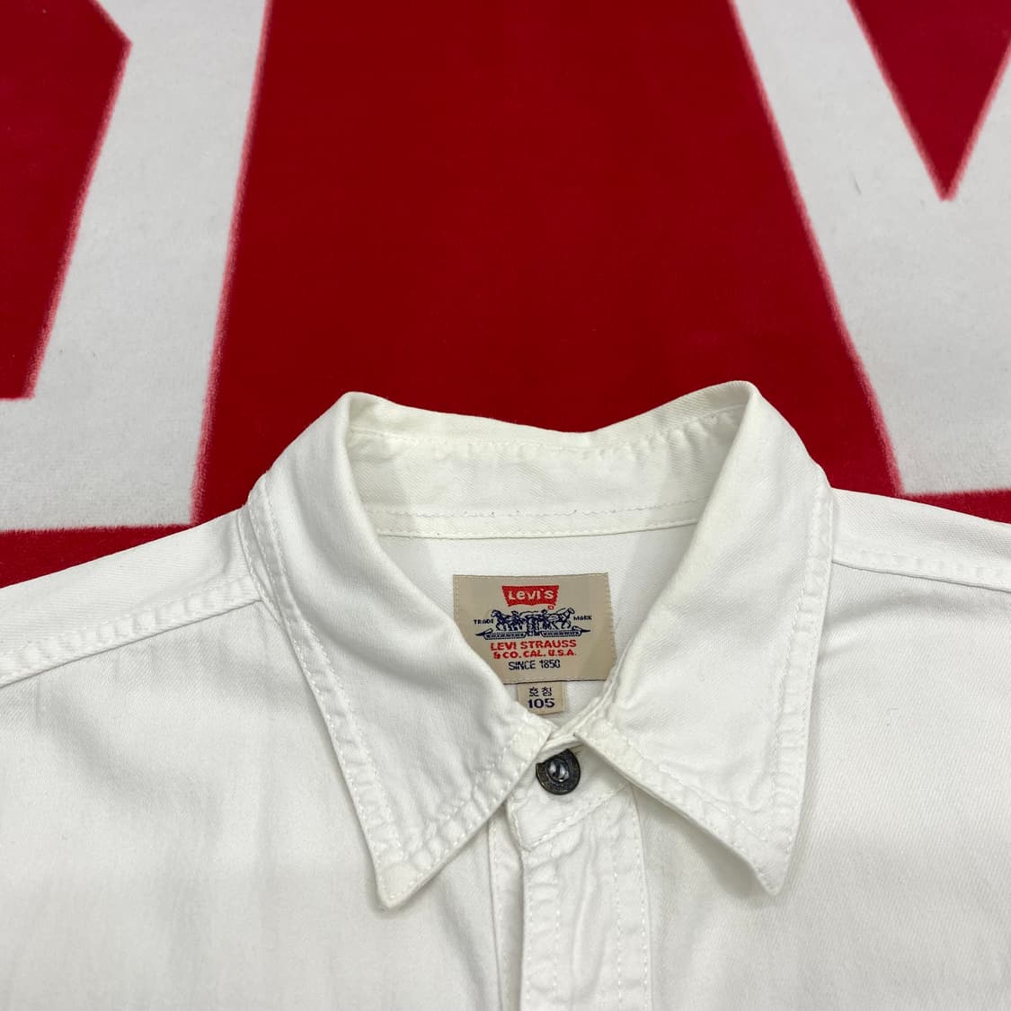 리바이스 화이트셔츠 105 실측 2XL  상품이미지3