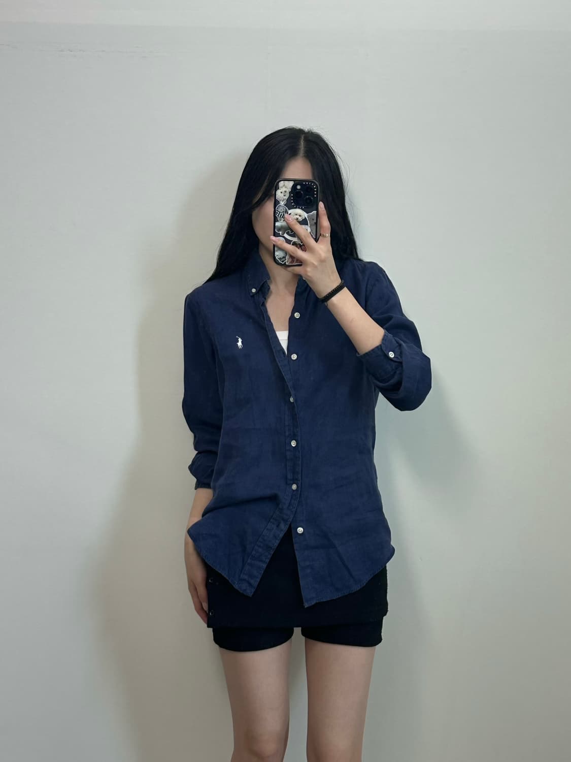 폴로 랄프로렌 신형 네이비 린넨 셔츠 상품이미지1
