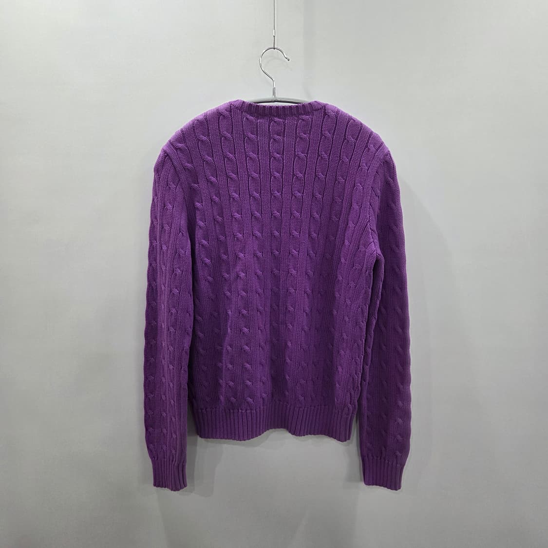 폴로랄프로렌 우먼 코튼 케이블 니트 퍼플 L  상품이미지6