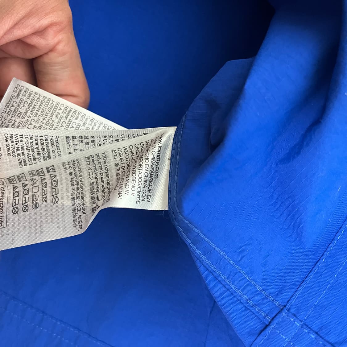 (오버핏 L) 타미 우븐 블루 오버핏 셔츠 상품이미지5