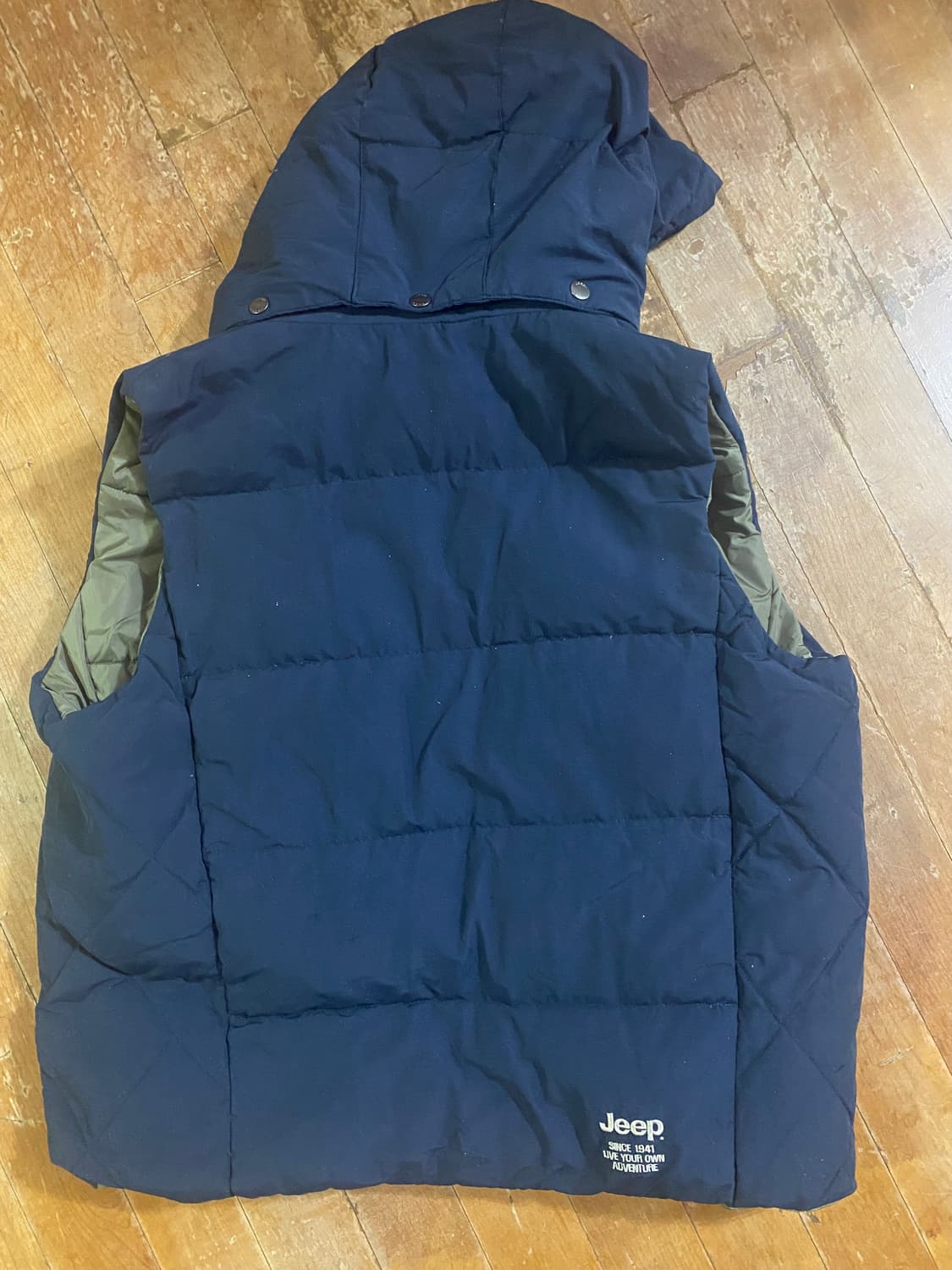 Jeep 후드 리버서블 다운 패딩 조끼 XL 상품이미지6