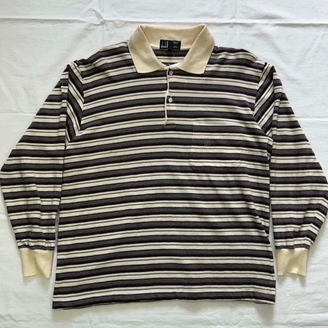 90s dunhill 울 스트라이프 긴팔 티셔츠 상품이미지1