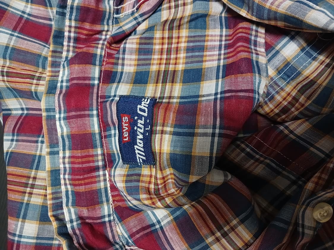 Levi's movin' on 80's 빈티지 마드라스 체크 셔츠 상품이미지5