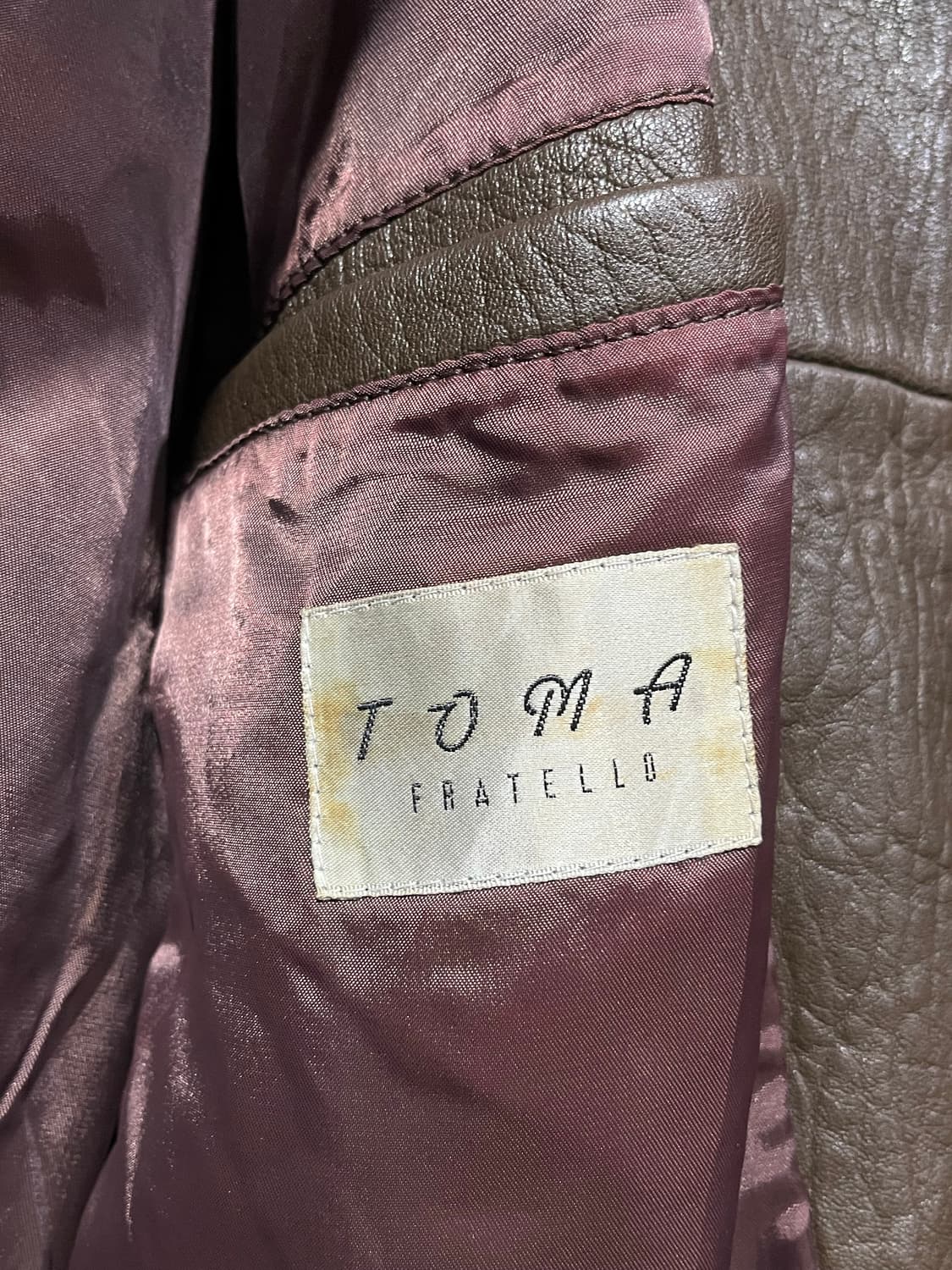 Toma 브라운 레더 자켓 상품이미지7