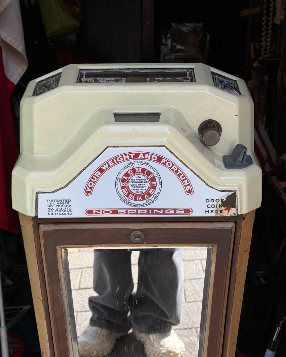 빈티지 소품 1930년 미국 엔틱 몸무게 저울 상품이미지2