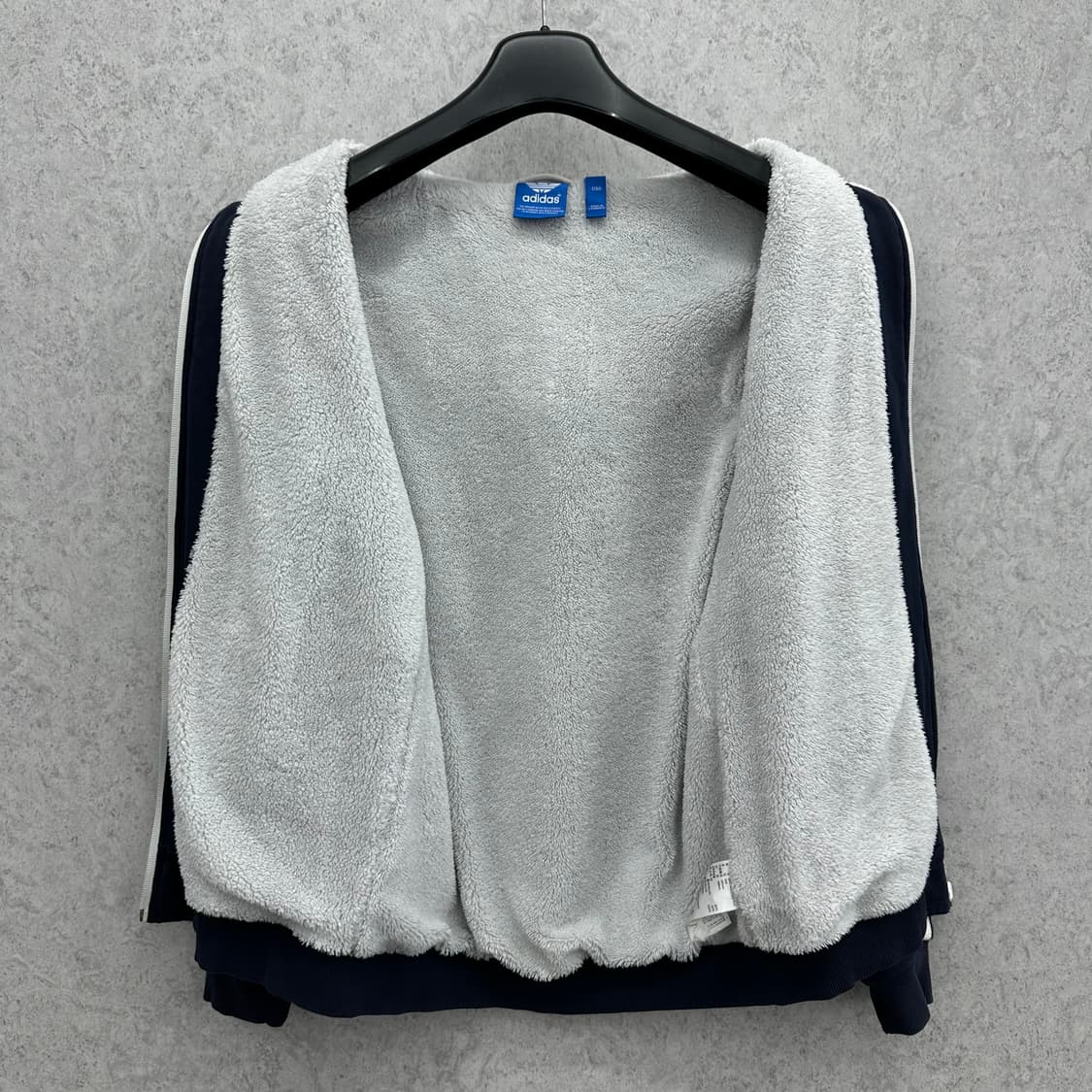 90 아디다스 남자 안감 털 후드집업 상품이미지3