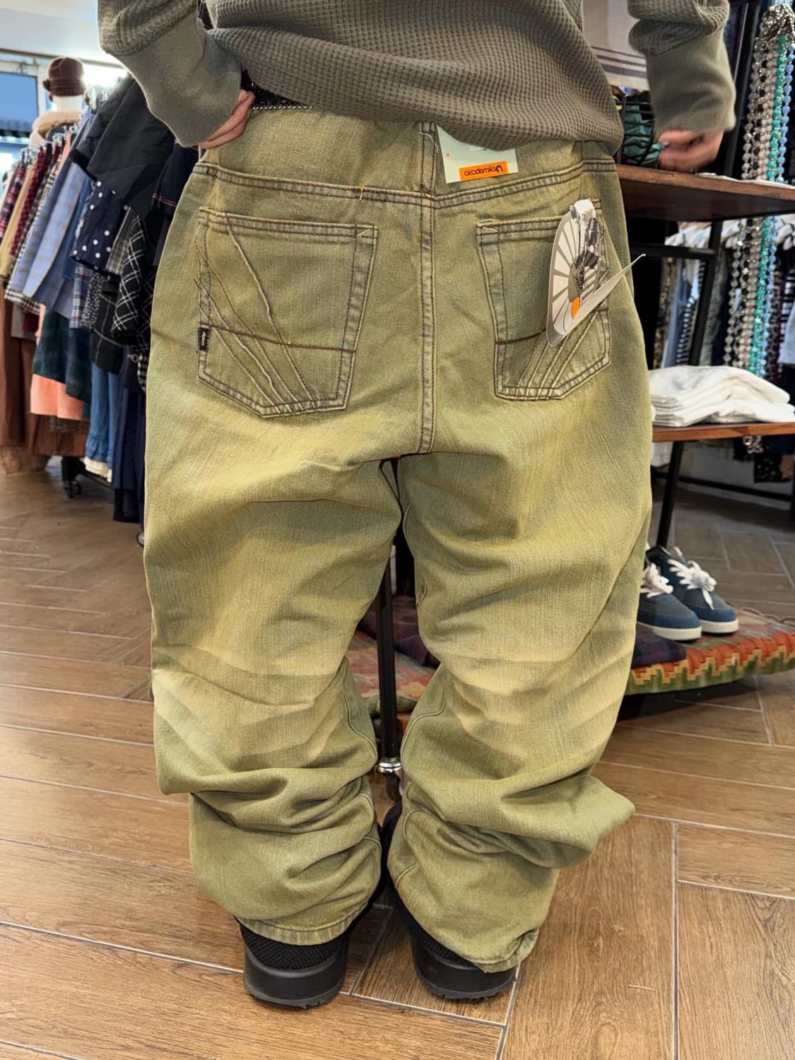 Hip-Hop Washed Denim Pants 상품이미지2