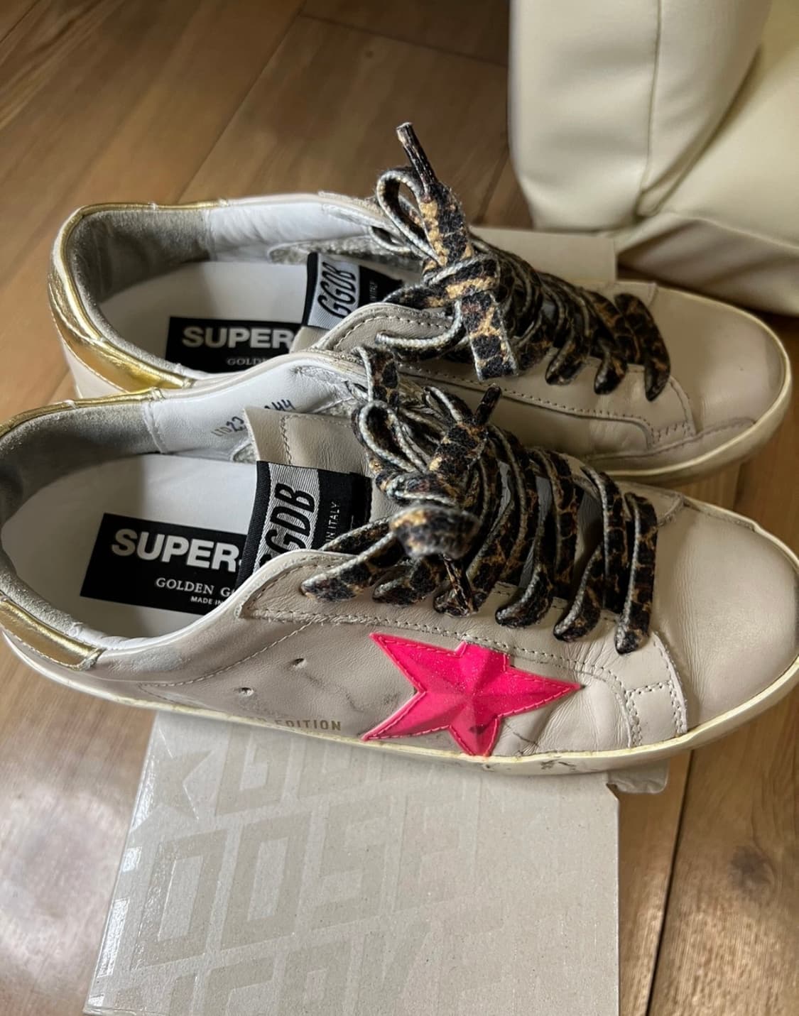 골든구스 슈퍼스타 베이지/푸시아 36 상품이미지2